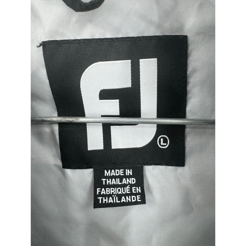Footjoy Golfing Jacket Men Large Black Outdoor Preppy Sporty Pickleball Athletic